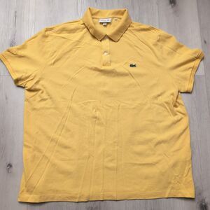 Lacoste Polo Shirt Mens 4XL 9 Yellow Slim Fit Logo Casual
